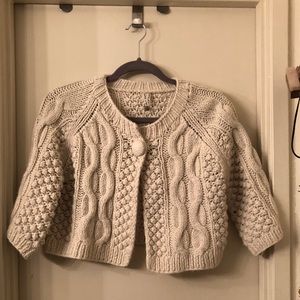 Cropped cream sweater